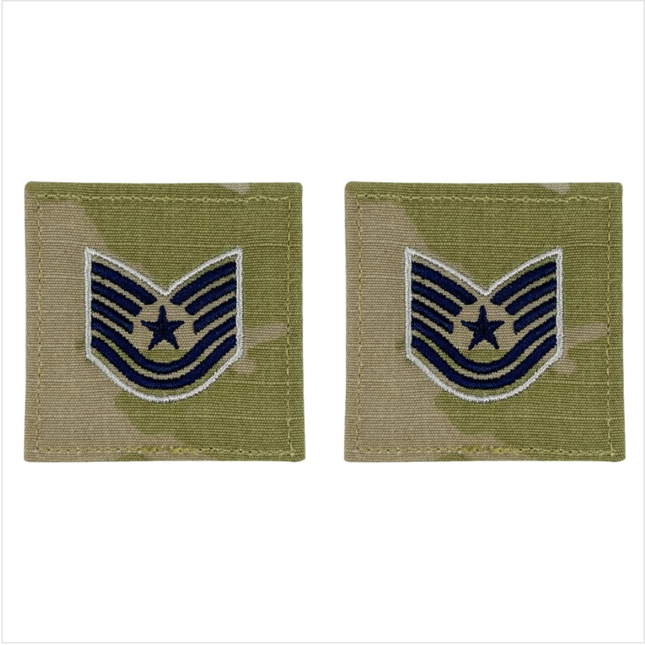 GENUINE U.S. SPACE FORCE EMBROIDERED RANK: TECH SERGEANT - OCP WITH HOOK