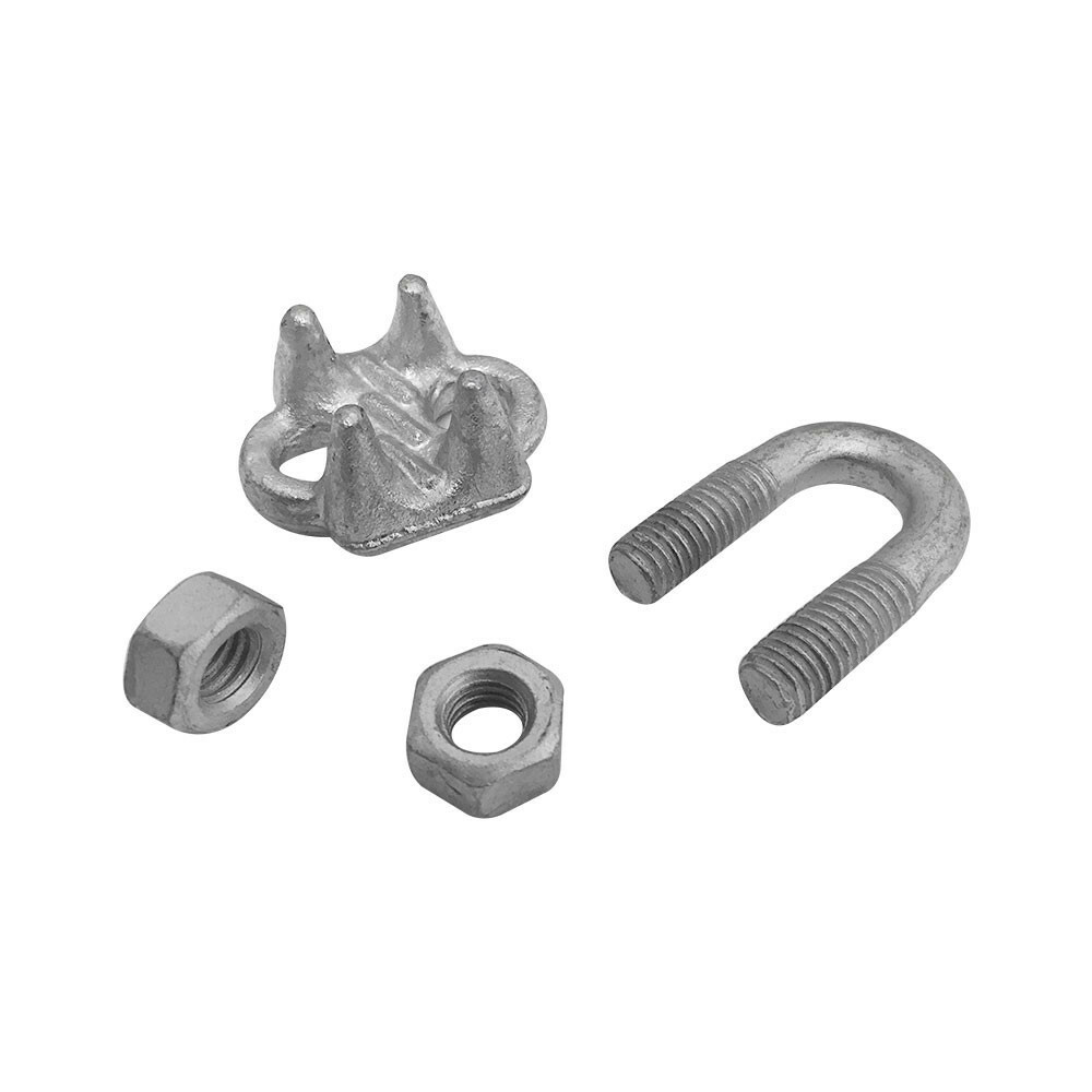 Drop Forged Galvanized Wire Rope Cable Clips 5/16 inch - 2 Pc