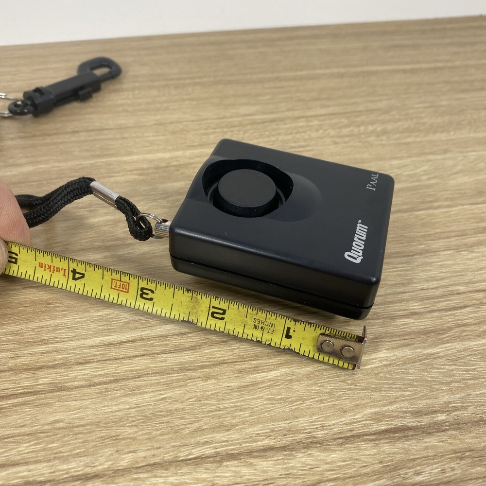 Quorum PAAL Personal Security Alarm Clip & Pull Pin Black NEW