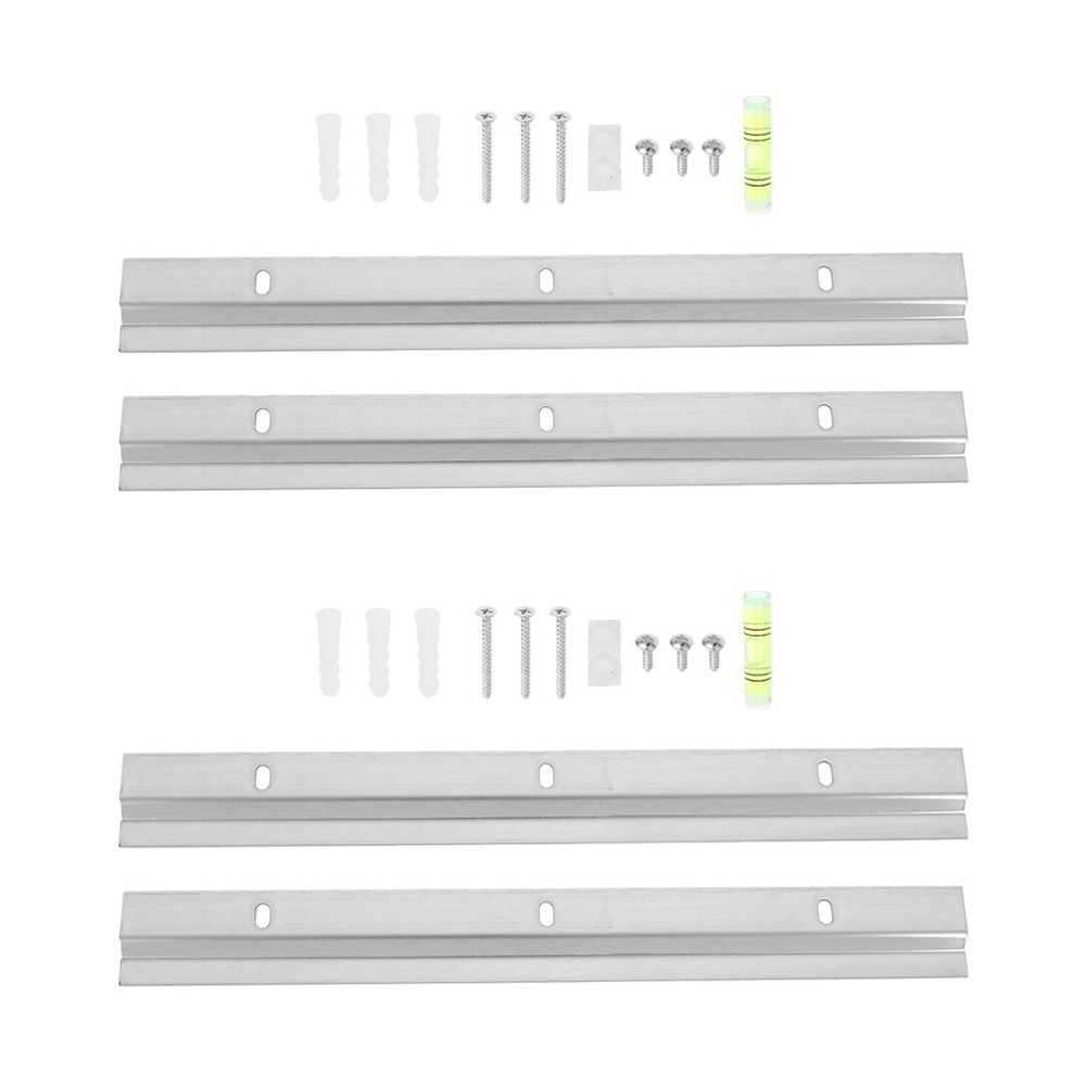 2 Sets Picture Hooks for Rail Wall Mounting Interlocking Brackets