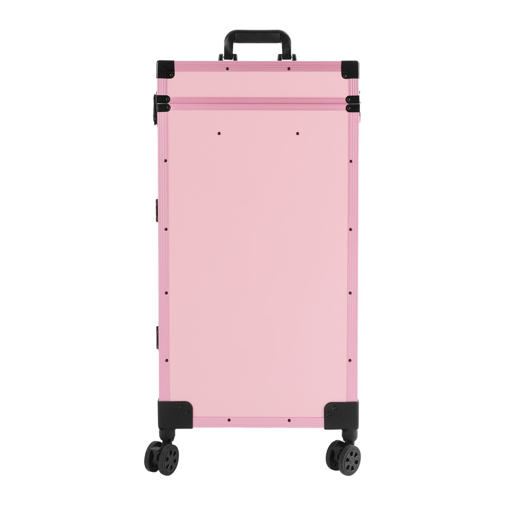 Rolling Makeup Case, Rolling Portable Manicure Table with 3 Drawers Lockable