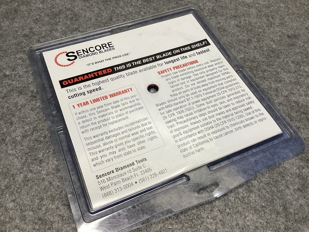 Sencore 10" Diamond Segmented Blade Tile Brick Concrete Saw Blade