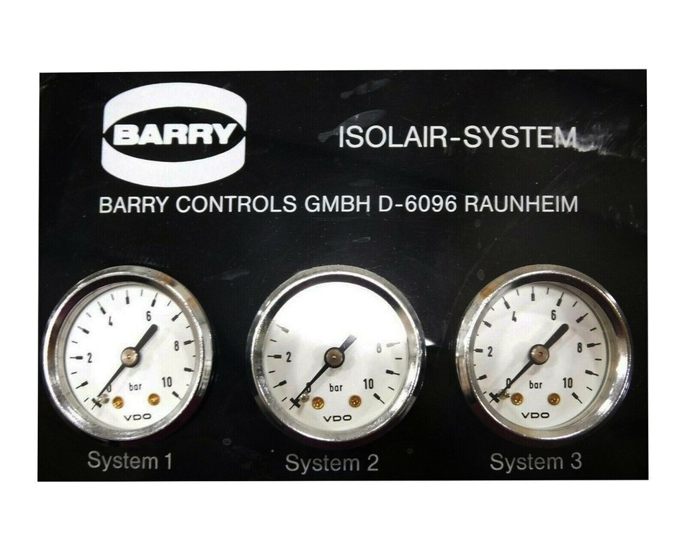 BARRY SYSTEMS ISOLAIR PNEUMATIC CONTROL ANTI VIBRATION CONTROL SYSTEM SL21-6