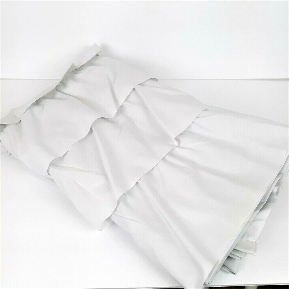 West Weir Ruffle Shower Curtain Light Soft Gray Open Package Never Used