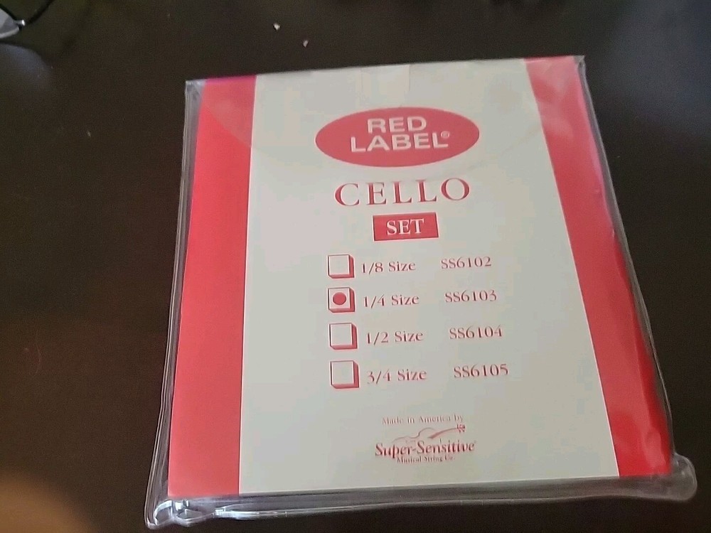 Super-Senstive 1/4 size cello set NOS