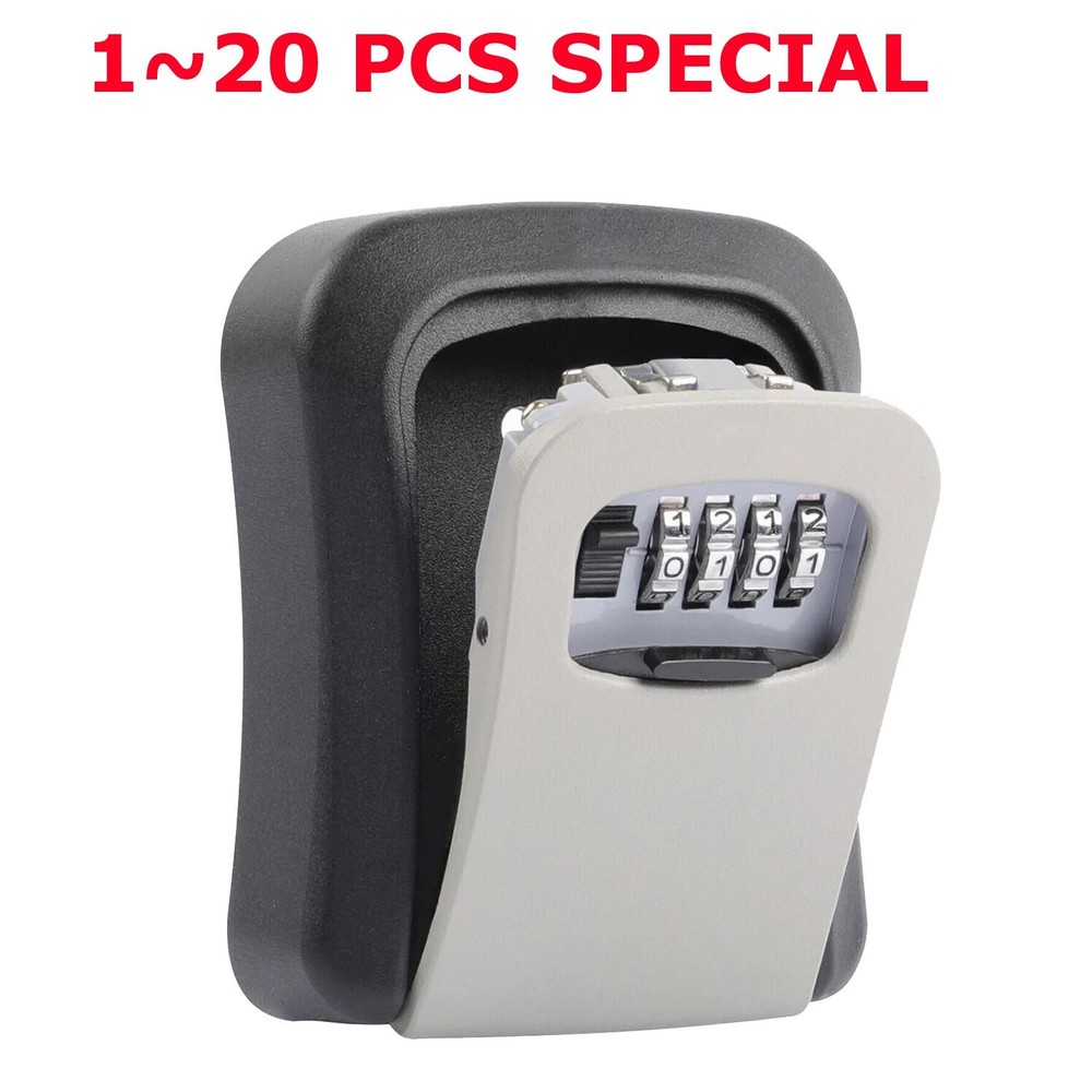 4 Digit Key Safe Lock Box Combination Wall Mount Security Storage Case Organizer