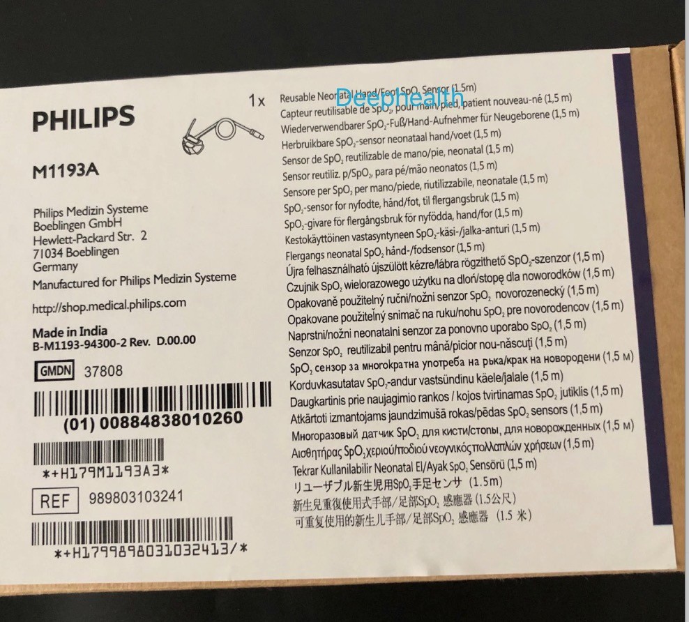 Philips M1193A Spo2 Sensor Neonate Wrap