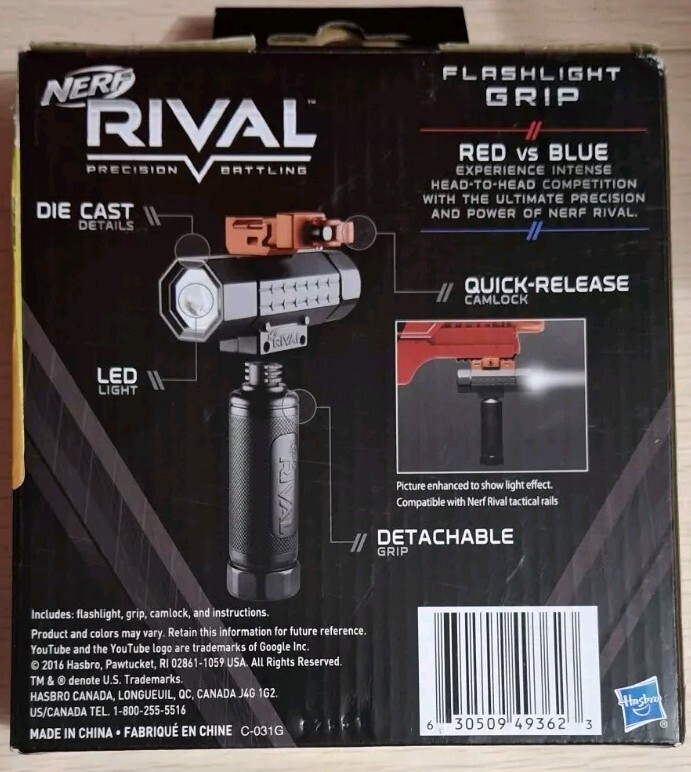Hasbro Nerf Rival Flashlight Grip ~ NEW Ages 14+
