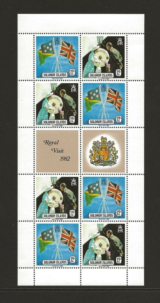 1982 Solomon Islands Royal Visit Minisheet SG MS475 Unmounted Mint