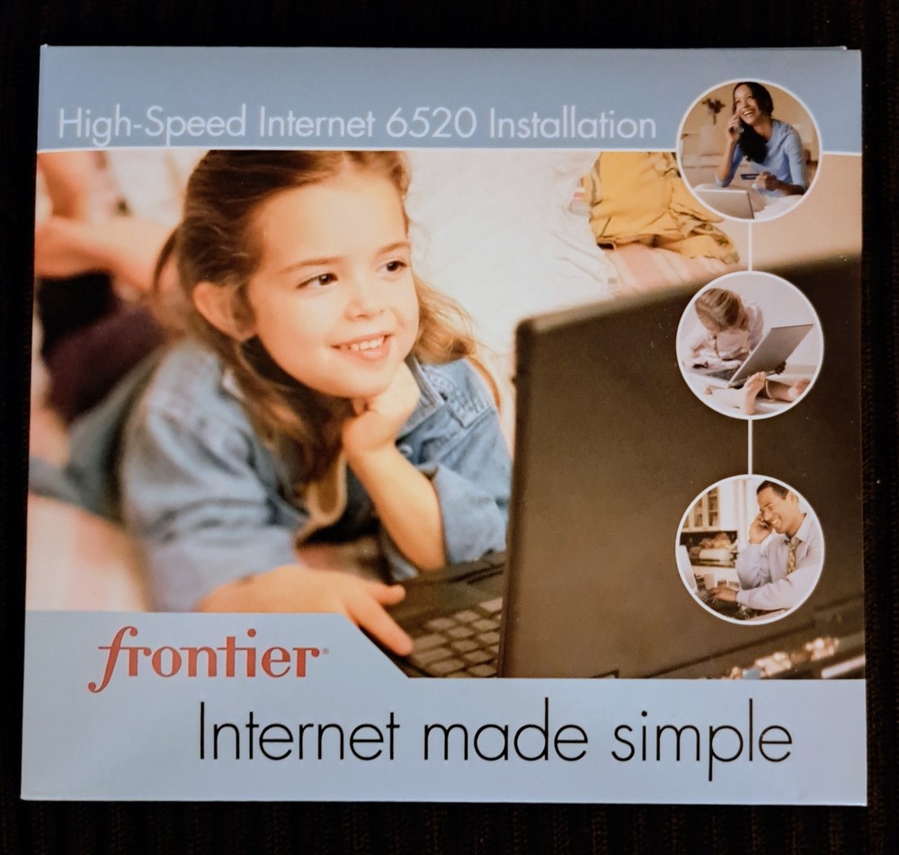 Frontier SpeedStream 6520 Modem High Speed Internet Installation CD