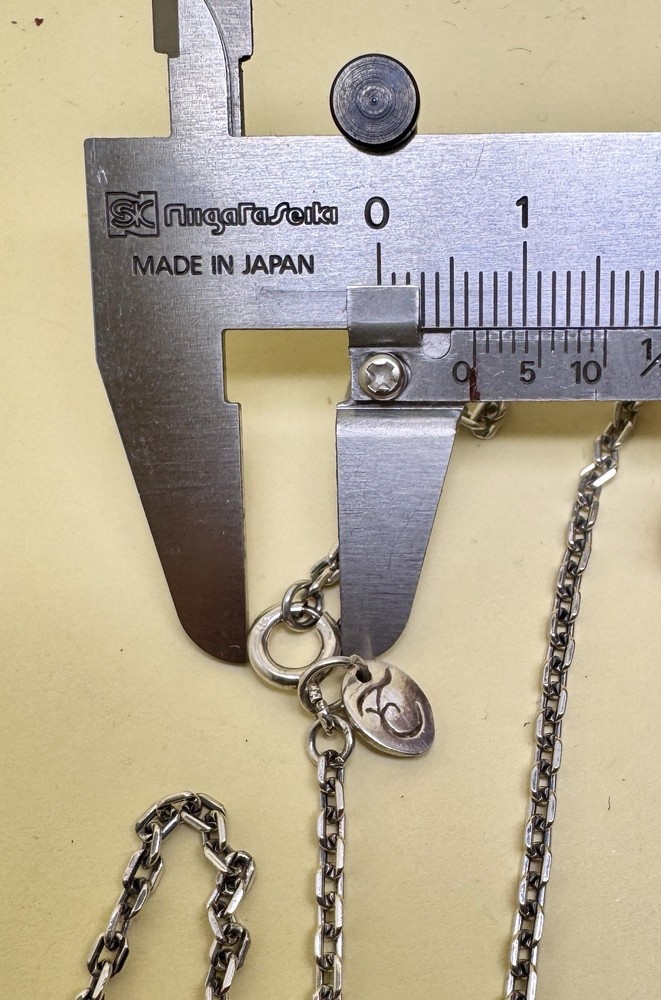 925 Sterling Silver 2mm Oxidized Angled Solid Cable Chain Necklace 5.7g - 7.7 g