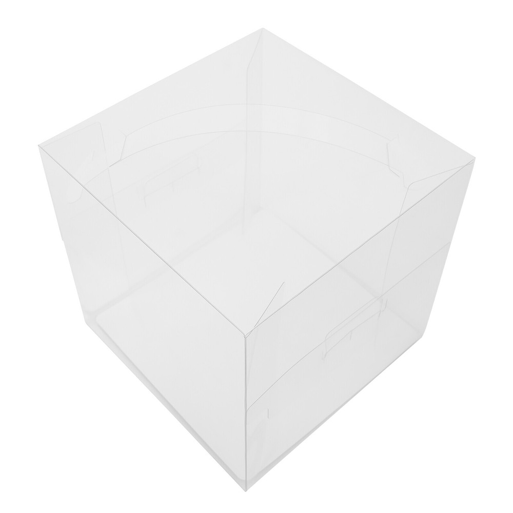 50 Count Clear Cake Boxes Set - Square Design with Sturdy Handle US