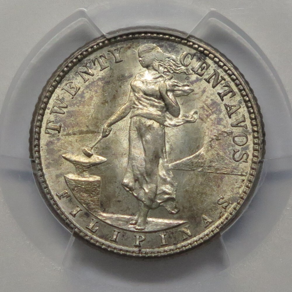 1917-S Philippines 20c MS64 PCGS 28965