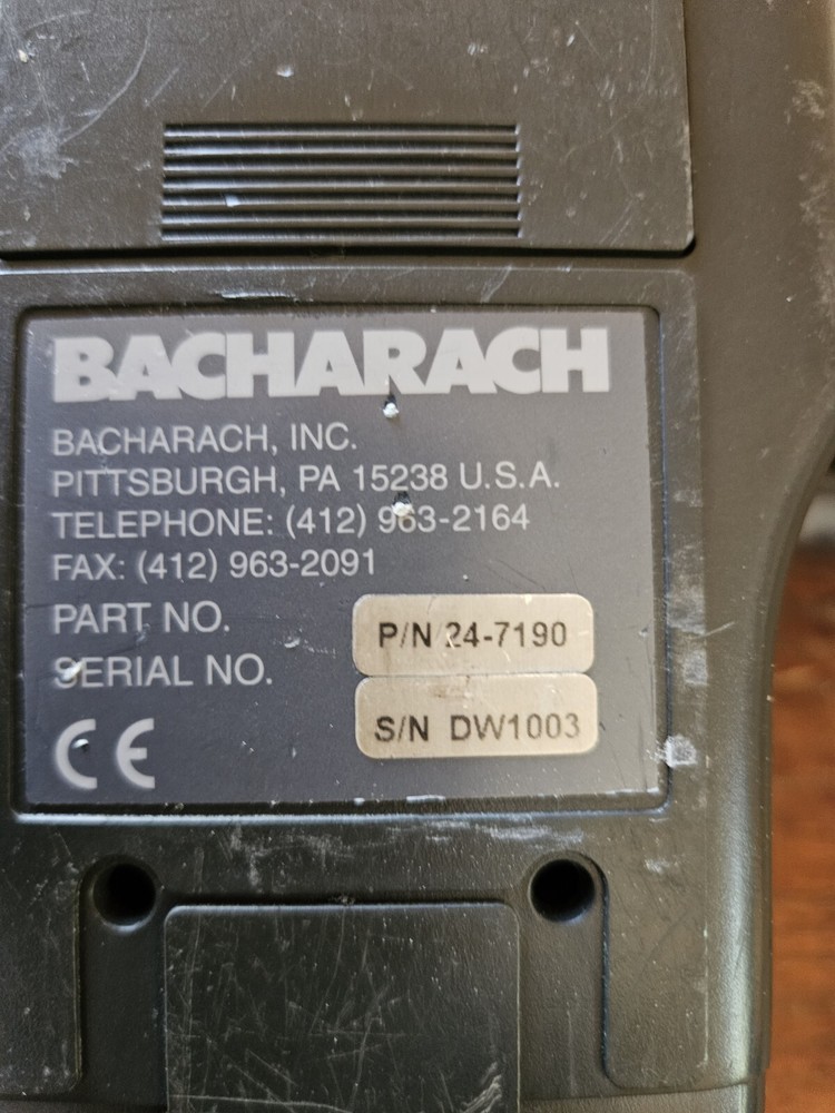 bacharach combustion analyzer