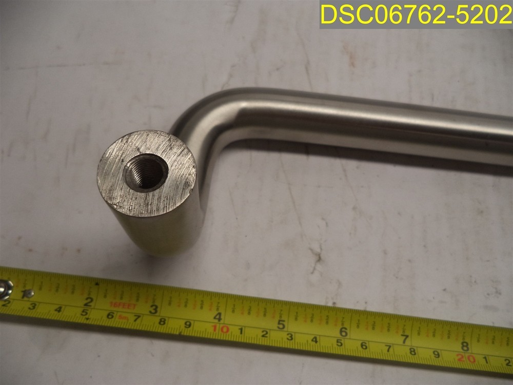 18" Handle 316 Solid Stainless Steel Door Pull Offset 1" Dia., 3 1/4" Standoff