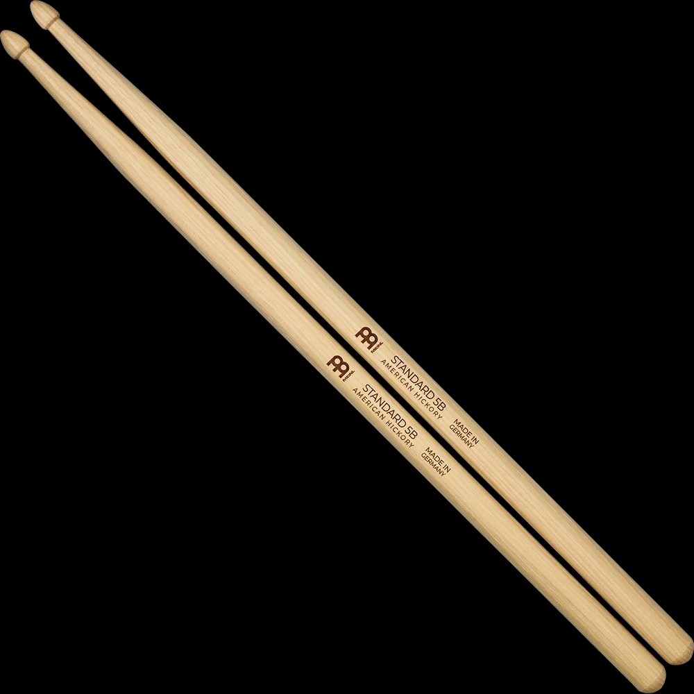 Meinl Standard 5B Drumstick, Hickory, Medium-Light, Acorn Tip, Pair