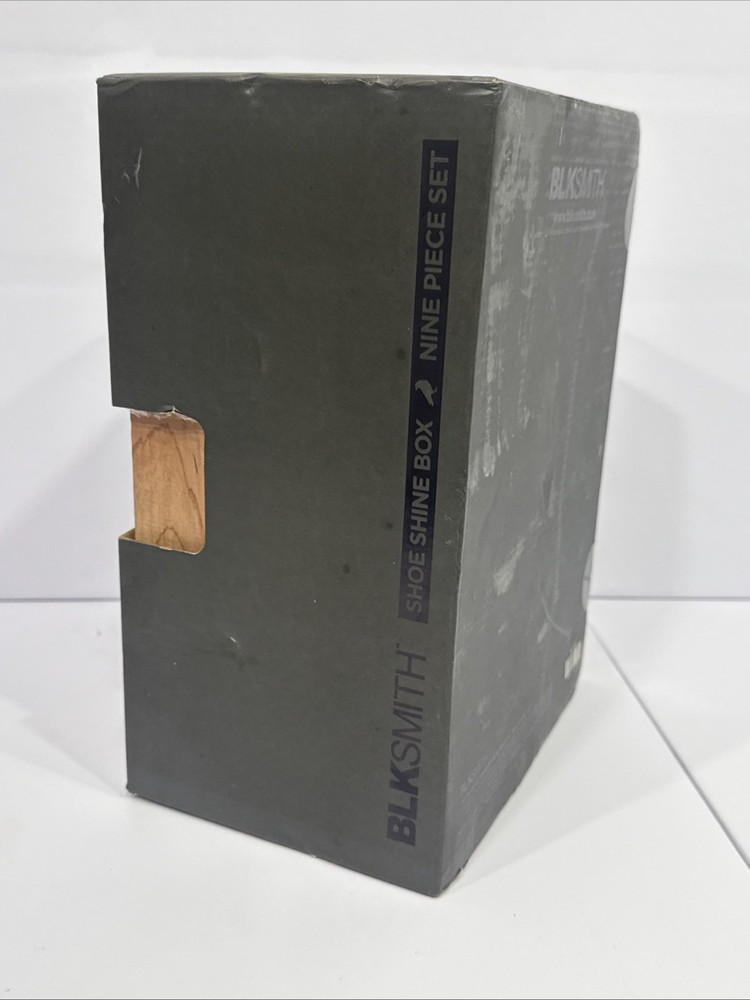 BLKSMITH SHOE SHINE BOX CEDAR BOX WITH ACCESSORIES