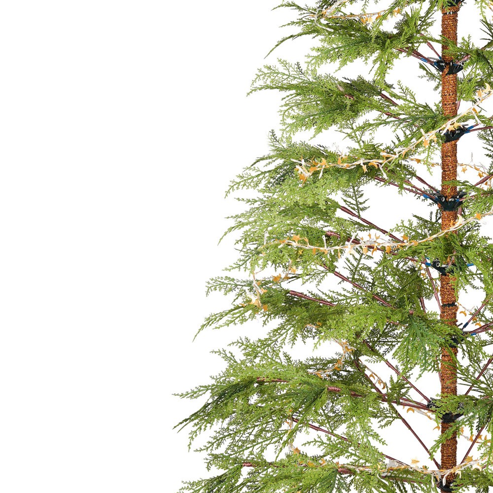 6 FT Artificial Full Christmas Tree Includes LED Lights Xmas Decoration