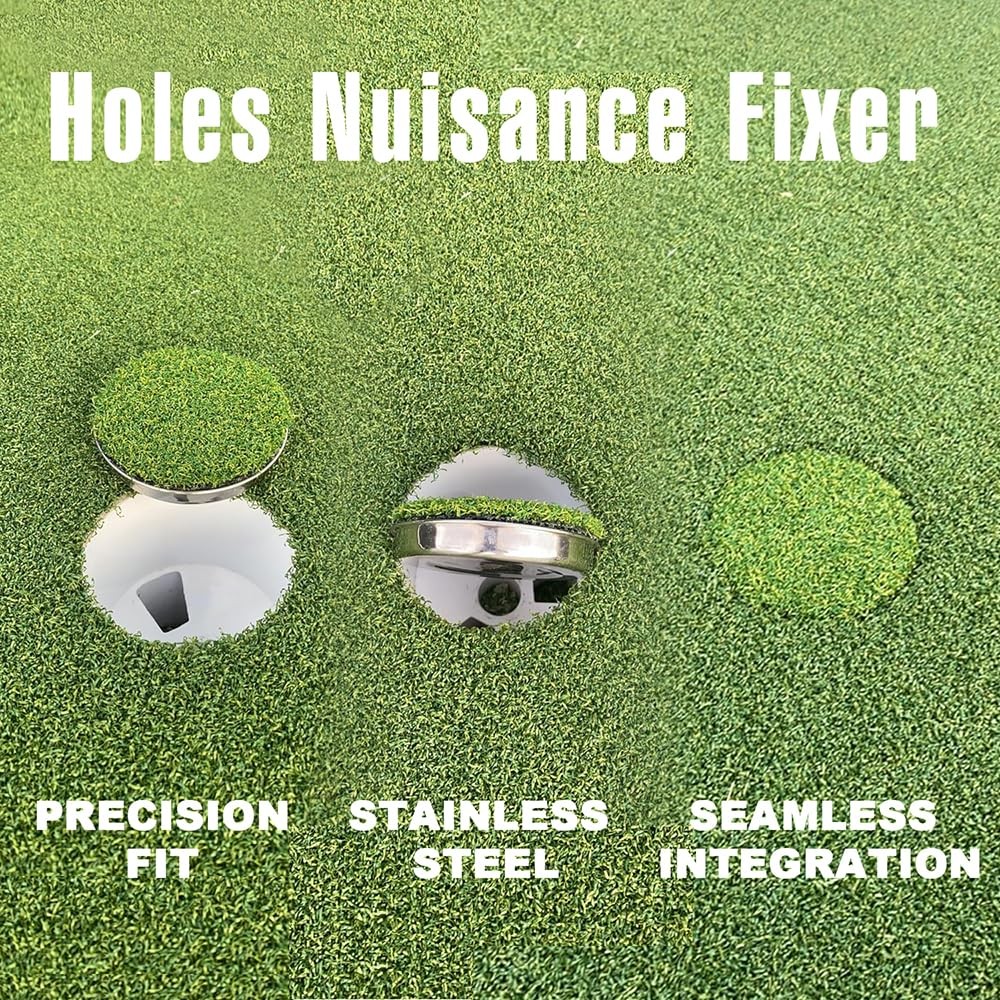 Golf Hole Cup Putting Green for Backyard Practice - 2 Piece Set