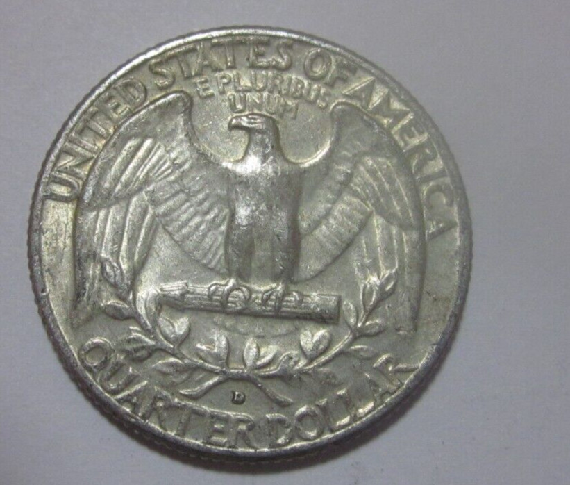1964 D Washington Silver Quarter 90% Silver