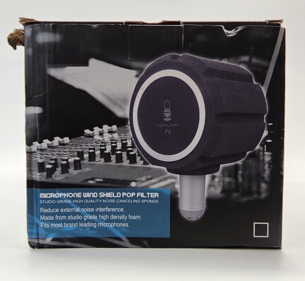 Microphone Wind Shield Pop Filter Studio-Grade High Quality Noise-Cancel Sponge