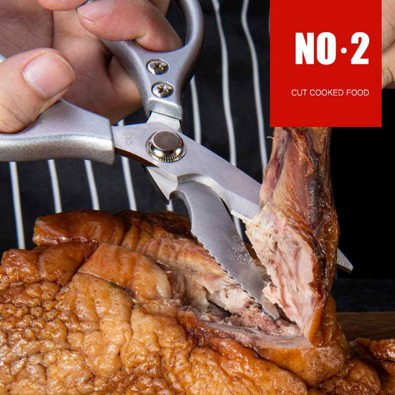 Heavy Duty Kitchen Shears Stainless Steel Multi-Function Scissors for Meat Fish