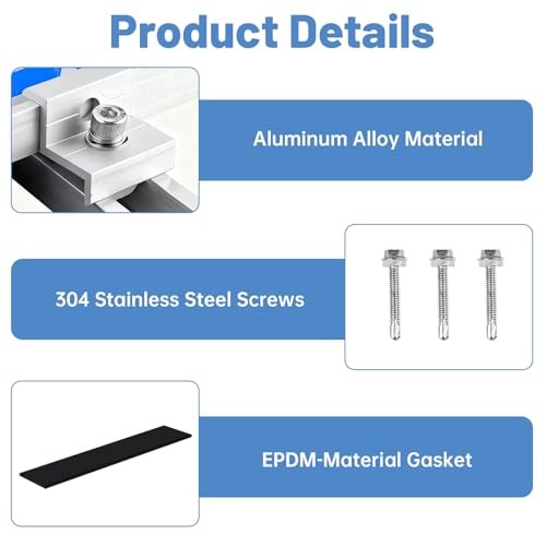 Solar Panel Mounting Brackets Pcs Aluminum Solar Panel Bracket Kit with 6