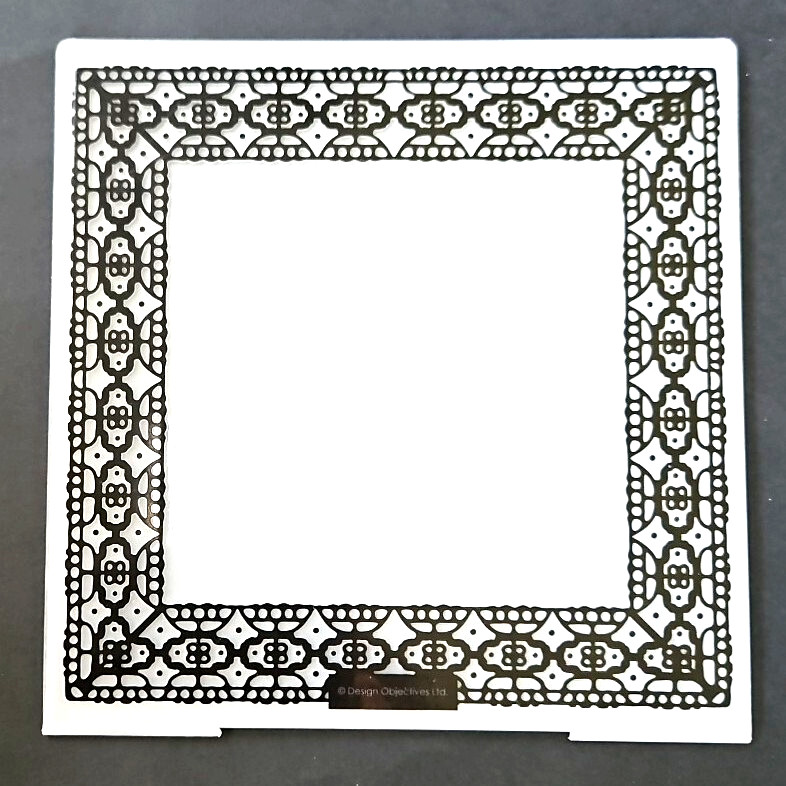 LACE BORDER FRAME Embossing Folder Design Objectives Boho Unique 6"×6" um179