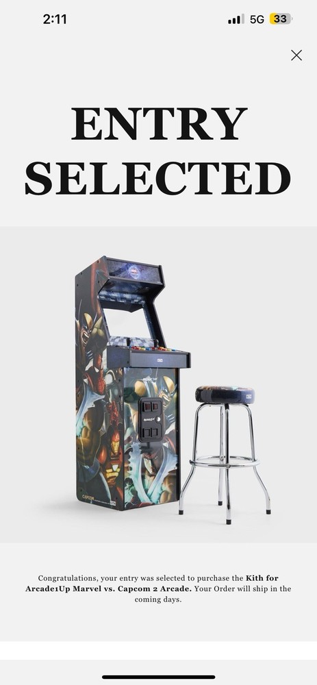 Kith Arcade1UP Marvel Vs Capcom 2 Arcade Game Machine