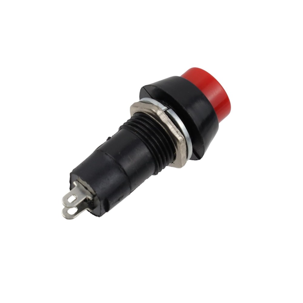 6PCS Latching Push Button Switch, Momentary Push Button Switch for 0.39" Black