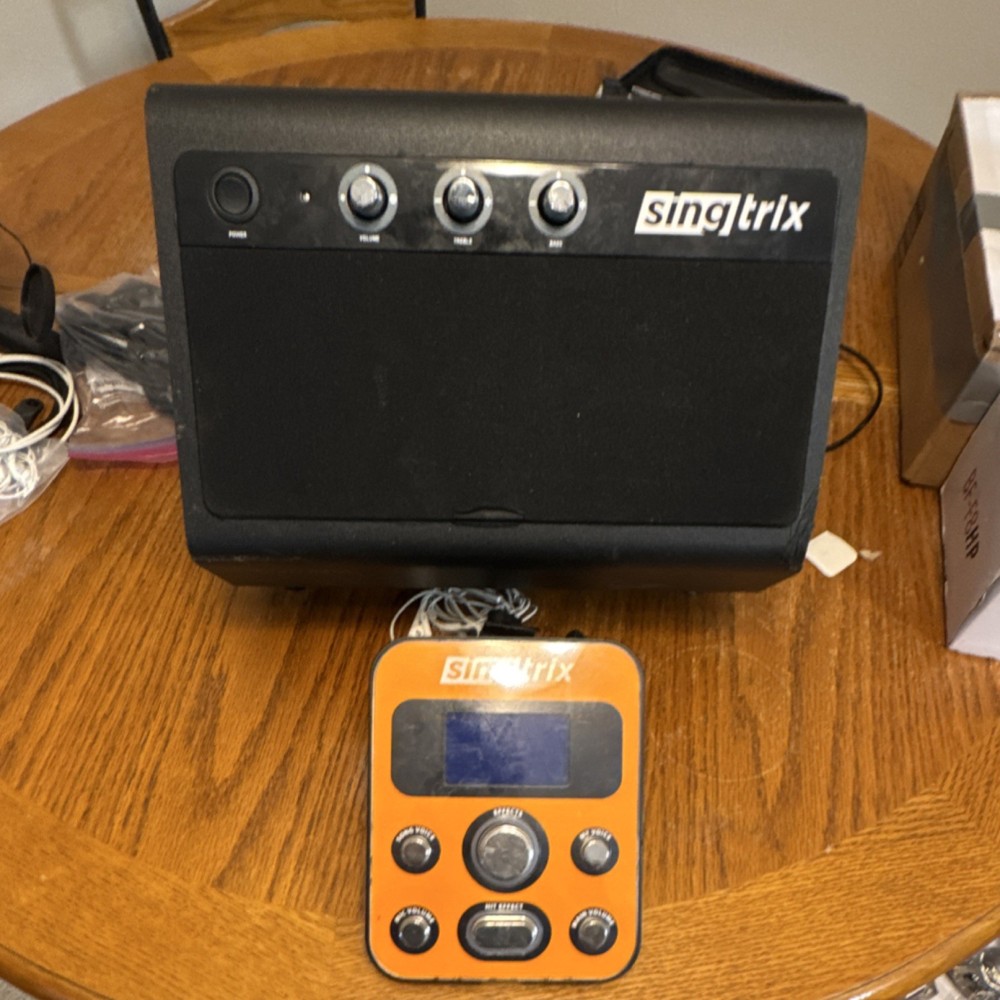 Singtrix Karaoke System LCD Display Speaker Control Unit Black Orange