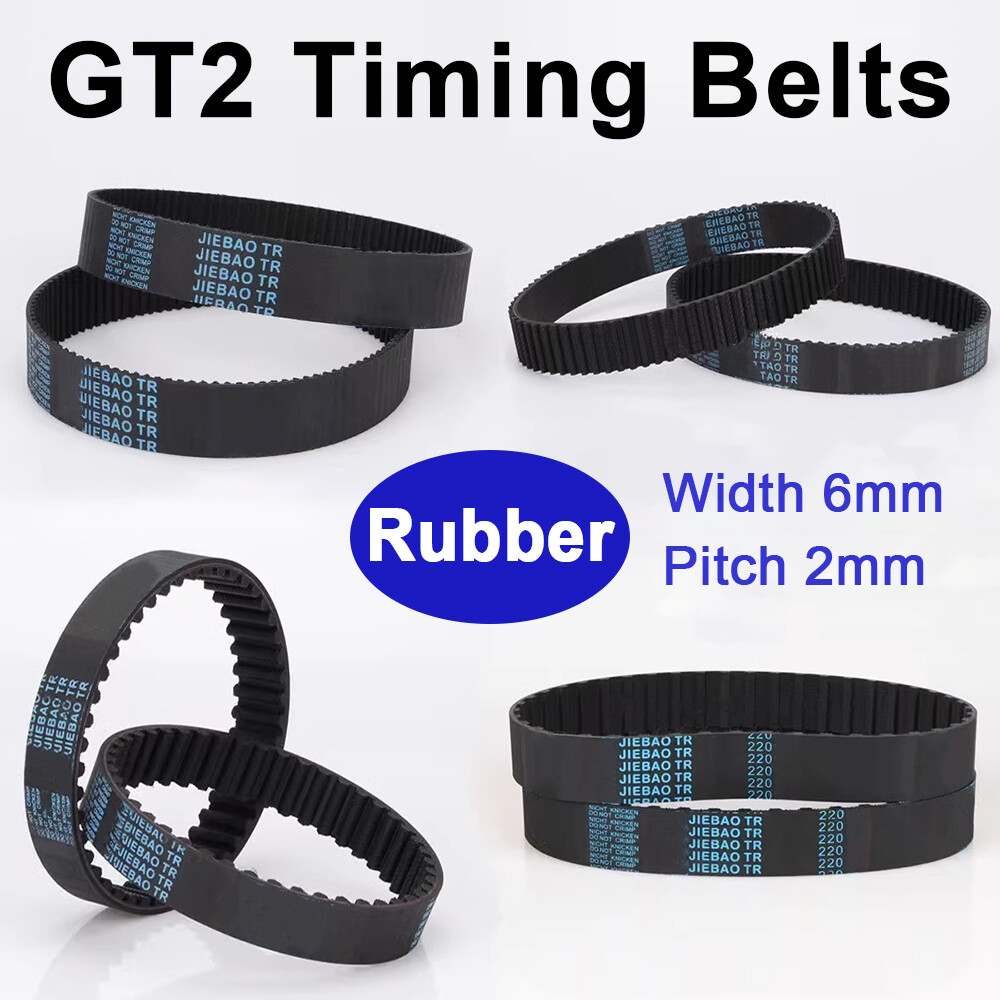 GT2 Closed Loop Timing Belts Width 6mm Pitch 2mm Length 176-228mm for 3D Printer
