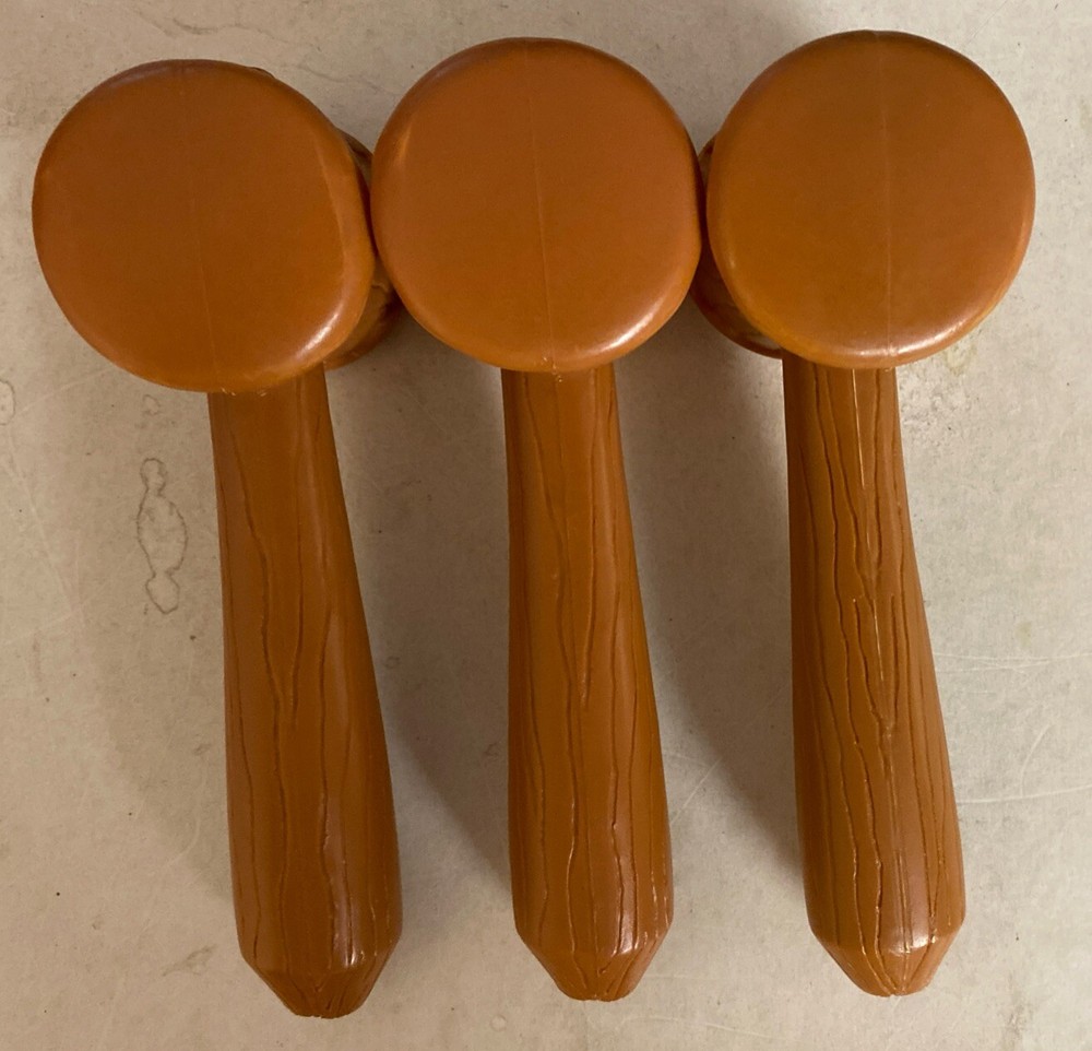 3 Whac A Mole Game Milton Bradley Brown Replacement Mallets Original