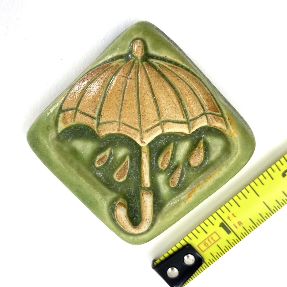 Umbrella 2x2” Ceramic Art Tile By Gretchen Kramp