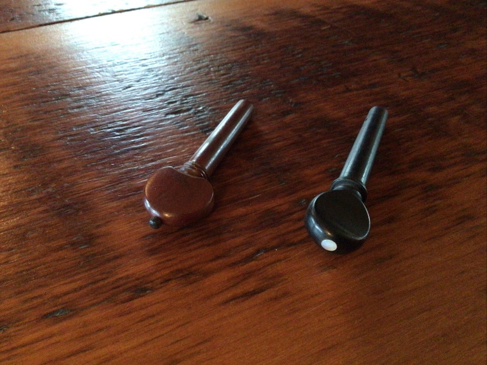 Ebony Viola Tailpiece Plus 2 Different Tuning Pegs