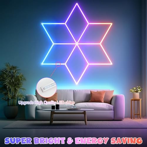 Hexagon Garage Lights RGB - Multicolor RGB with Music Sync Mode (358 Dynamic
