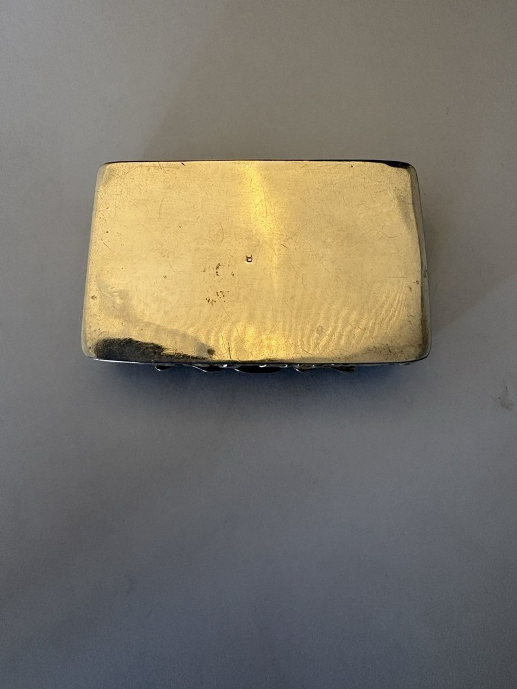 Antique Silver Repouse Snuff Box Hallmarked Chester 1906