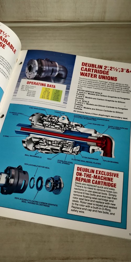 1986 DEUBLIN engineering catalog 869 rotating unions C3