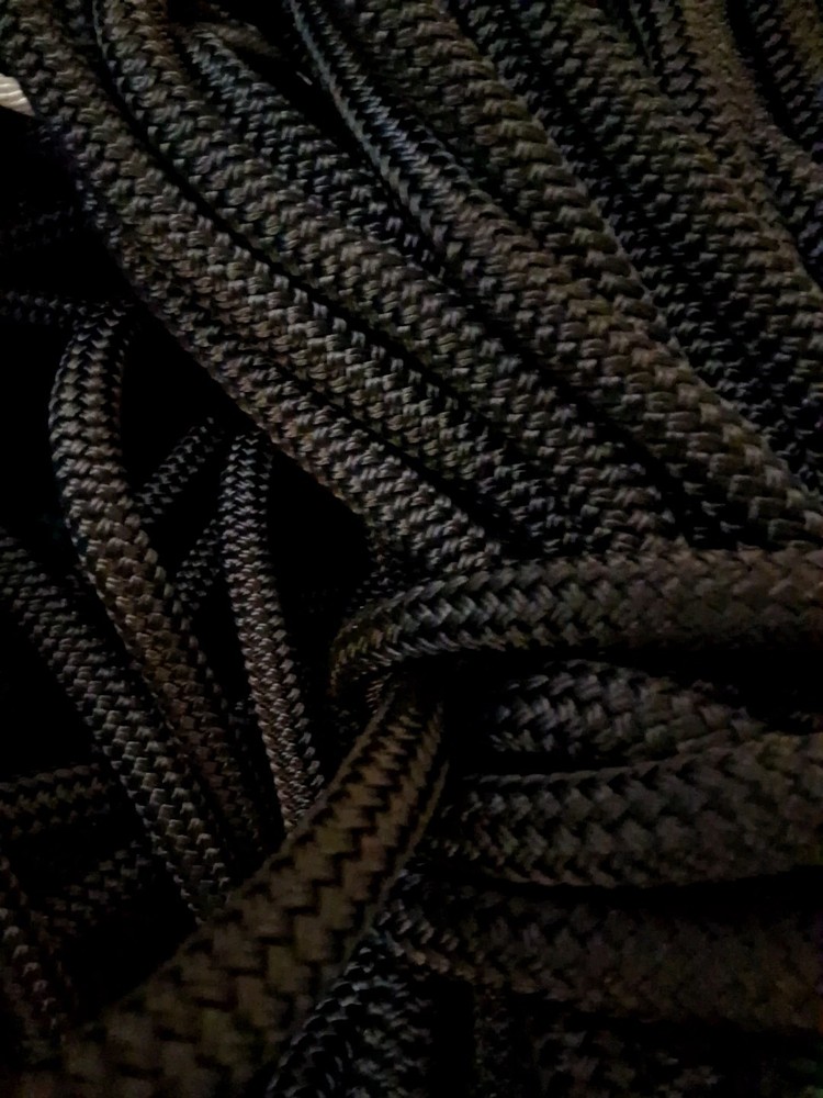7/16 X 148 ft. Double Braid Polyester Rope. Grade B .Black