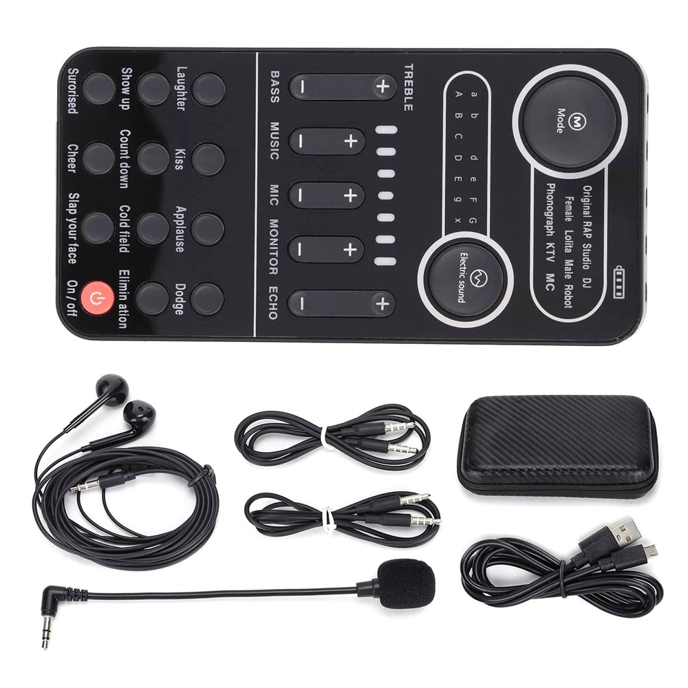 For Cable Sound Card Portable Mixer with Evading Function 13 Adjustable Stones