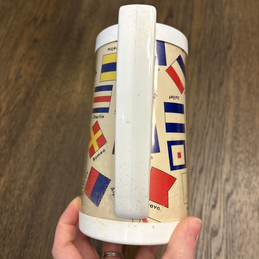 2 Thermo Serv Maritime International Code Signals Flags Cups USA Vtg