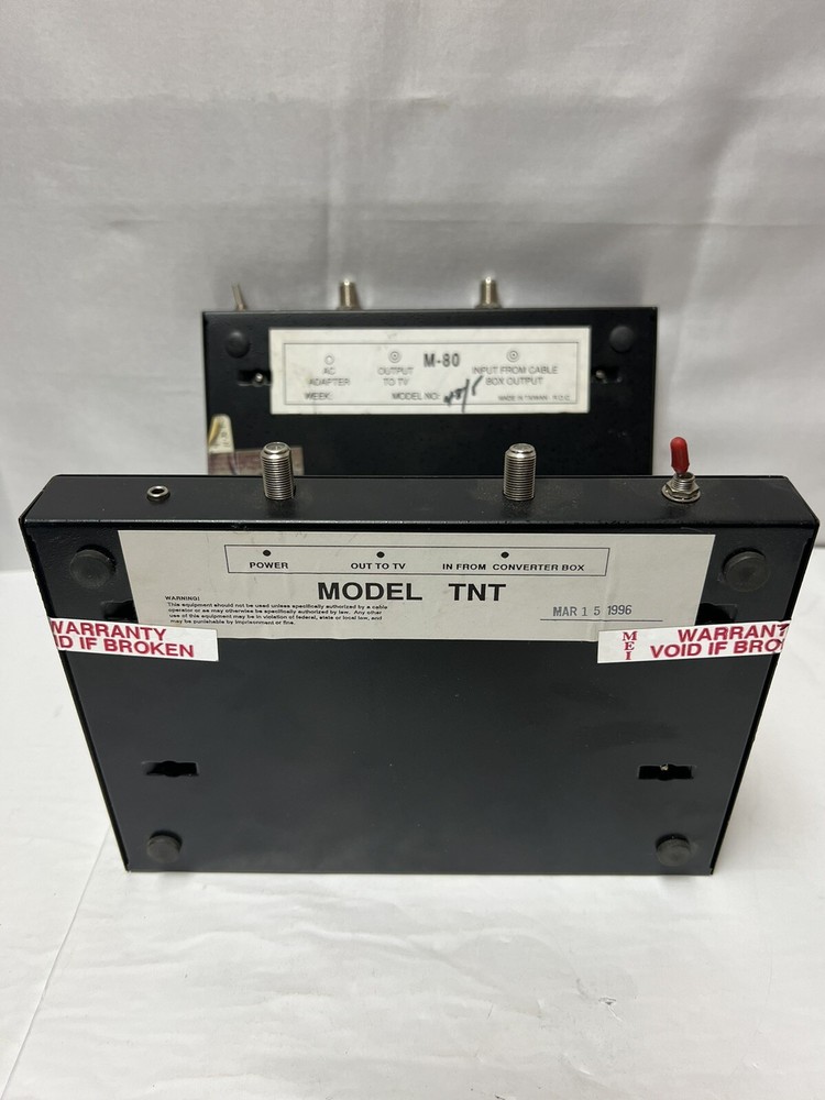Set Top Coaxial Cable Boxes Unbranded Untested Toggle Switch Set of 2