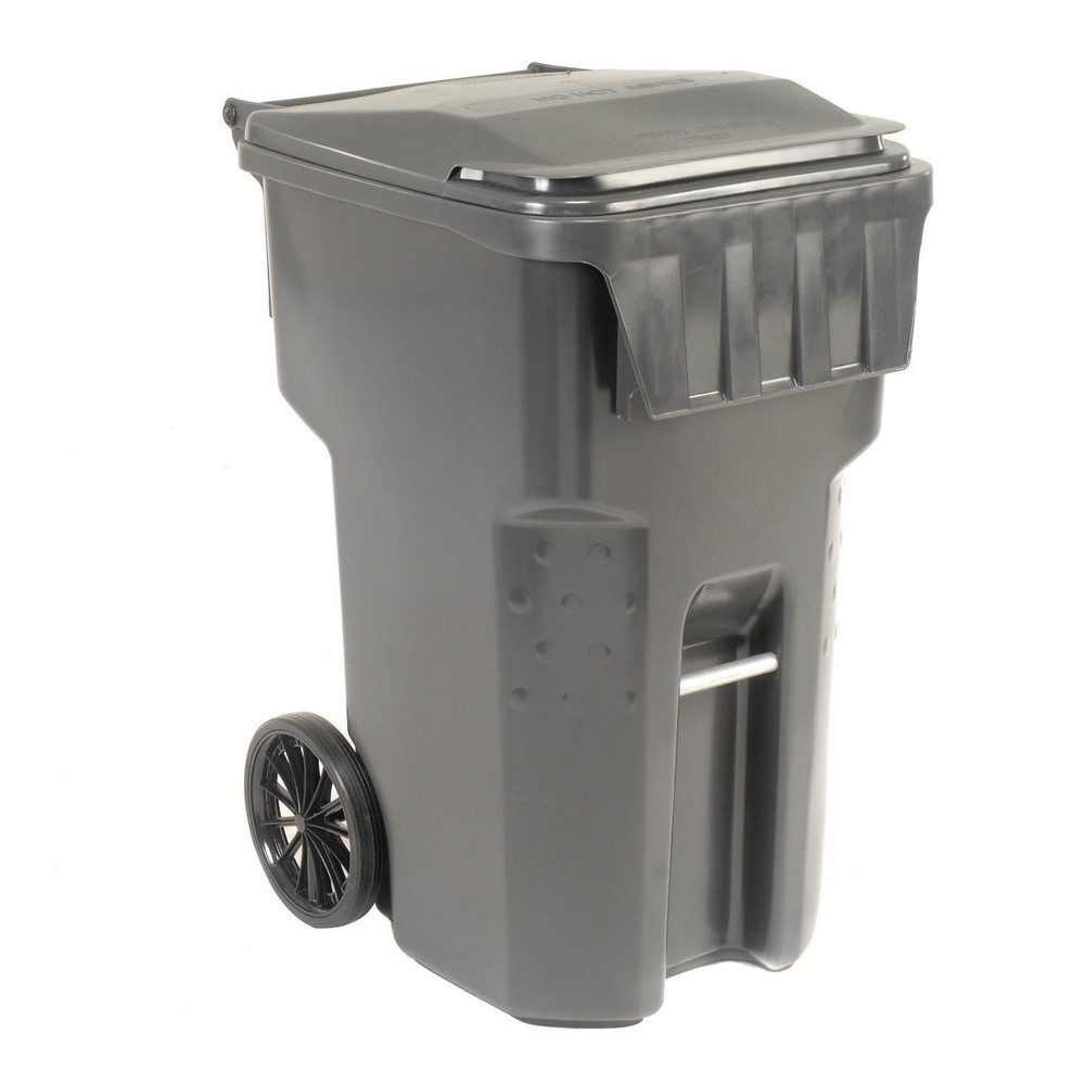 Global Industrial Mobile Heavy Duty Trash Container 95 Gallon Gray