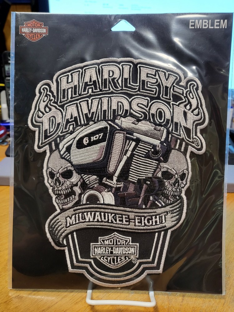 Harley-Davidson Milwaukee-Eight Motorcycle Engine Embroidered Sew On Patch