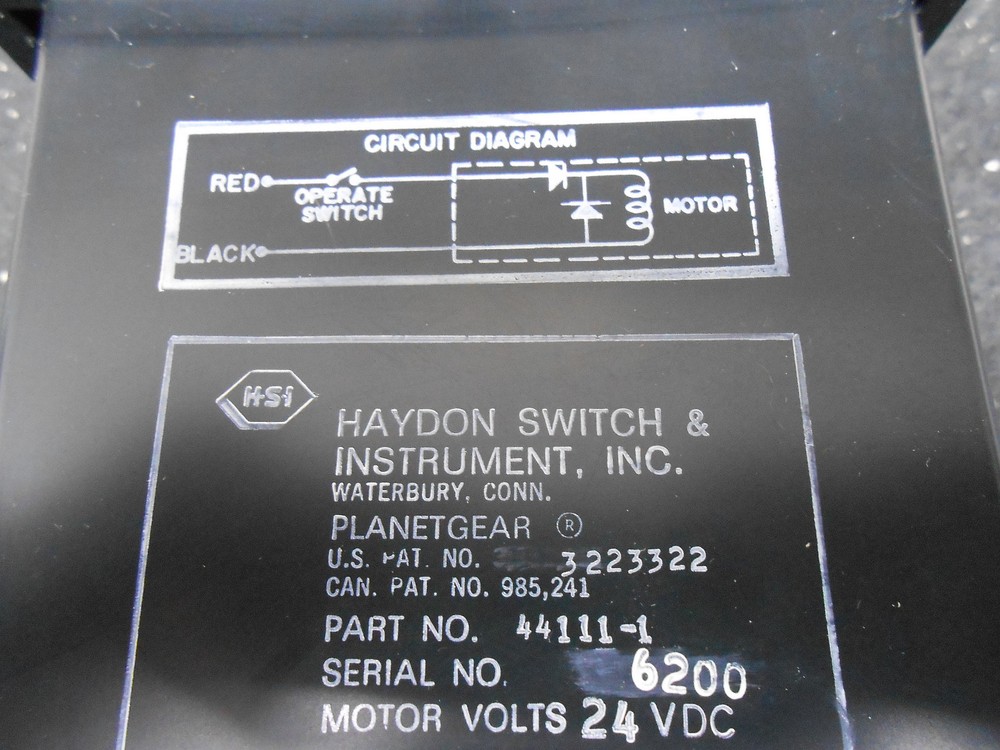 HAYDON SWITCH & INSTRUMENT ELECTRICAL COUNTER 44111-1 24VDC