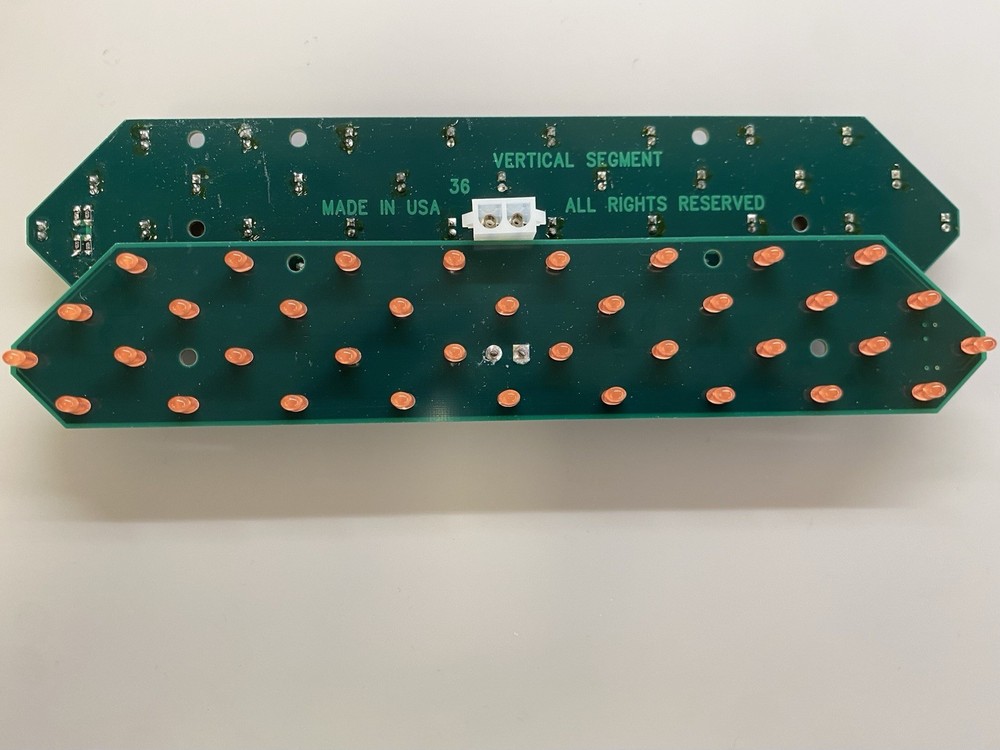 Aftermarket LED segment for Daktronics scoreboards. Red, 24” digit size.