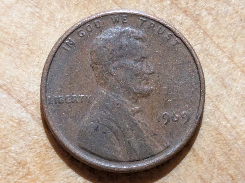 1969 Lincoln Cent 1c BN Floating Roof Error