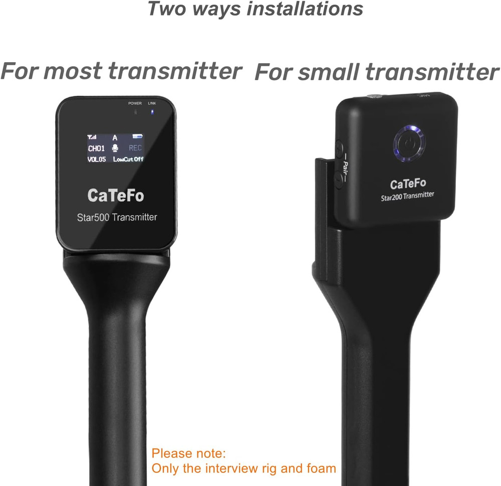 Microphone Interview Handle Interview GO Handheld Adapter with Foam for RODE Wir