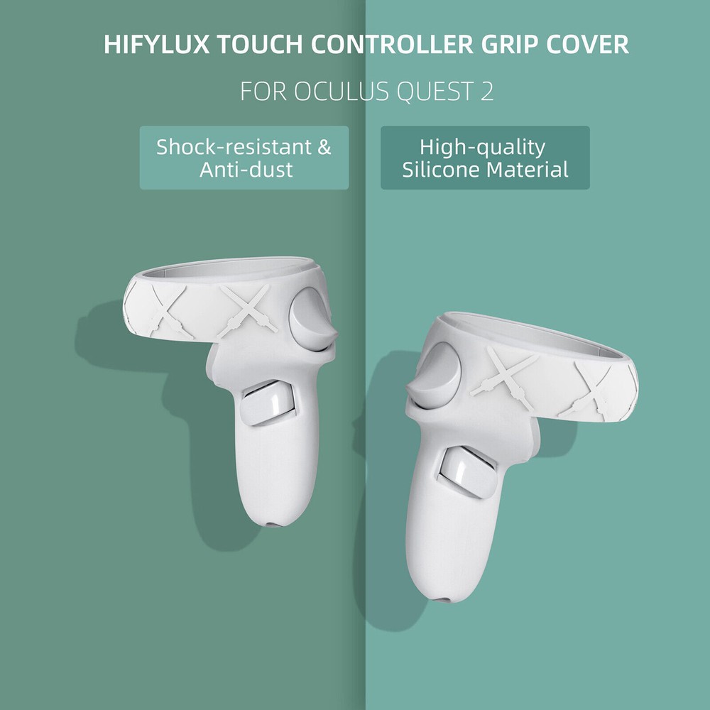 For Quest 2 VR Headset Silicone Handle Grip Cover Controller Sleeve Skin