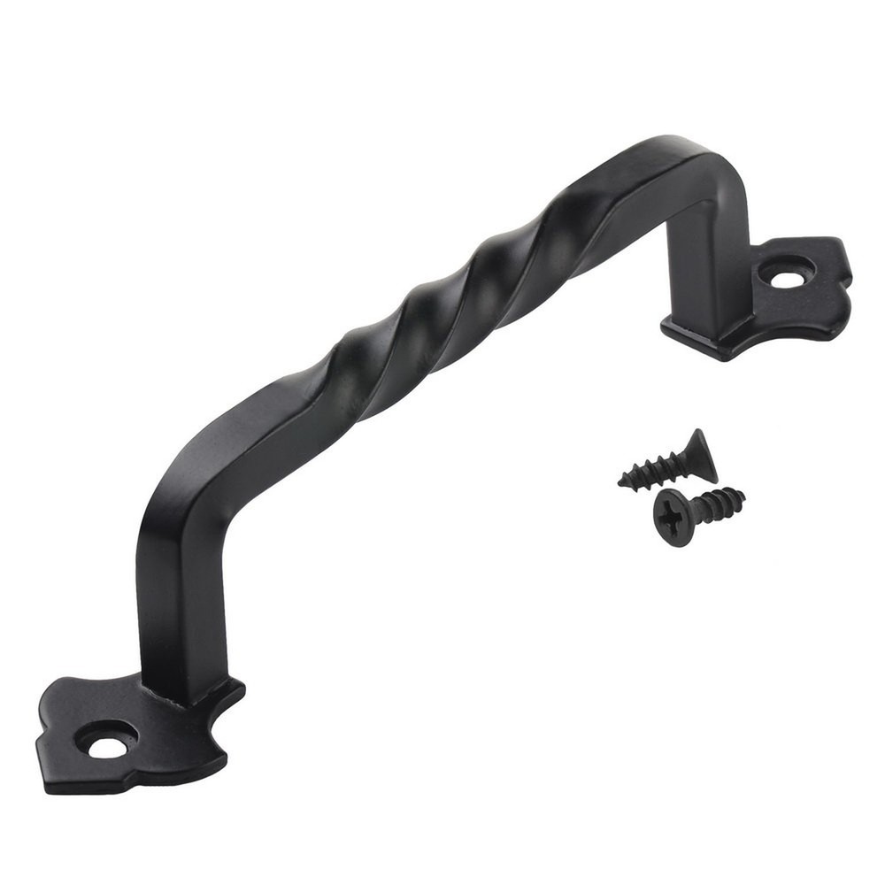 TP-128BLK 6" Rustic Black Cabinet Hardware Twist Handle Pull- 128mm Hole Cent...